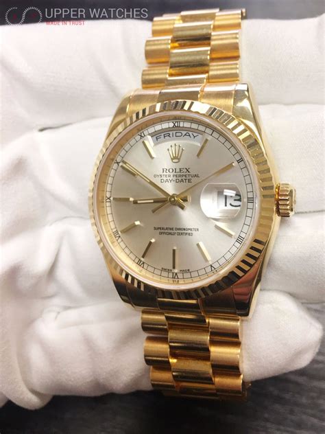 rolex 18k white gold president|rolex day date president 118238.